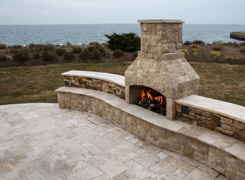 Outdoor Paver Fireplace